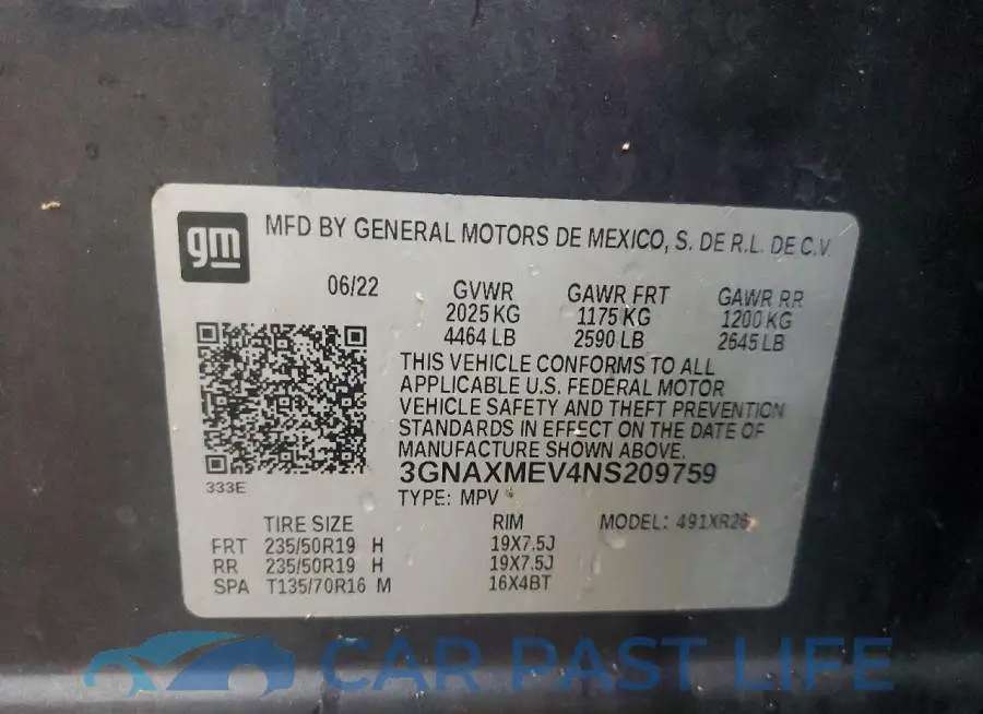3GNAXMEV4NS209759# 13