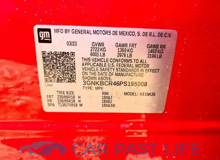 3GNKBCR46PS195008# 13