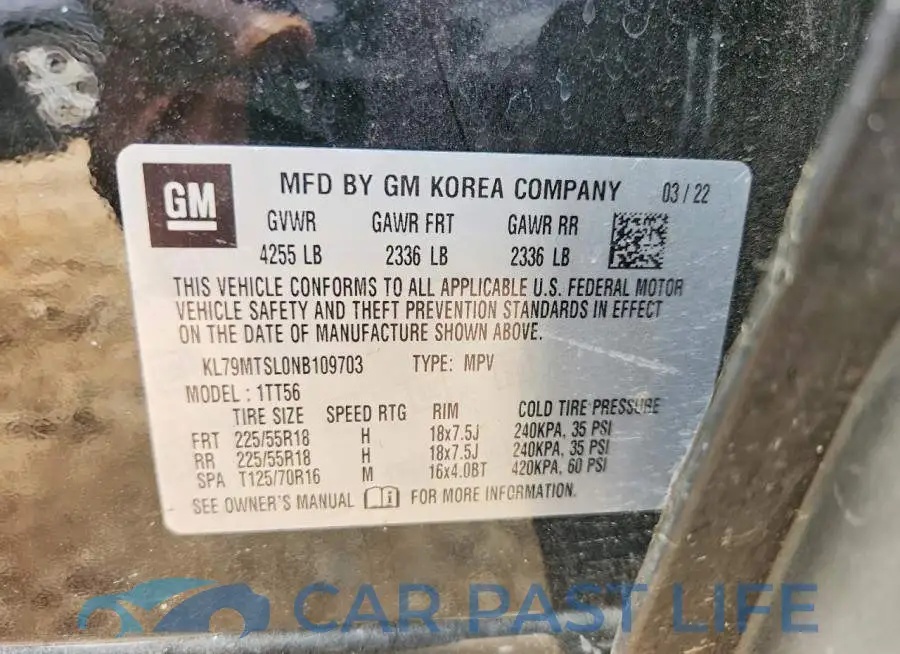 KL79MTSL0NB109703# 13