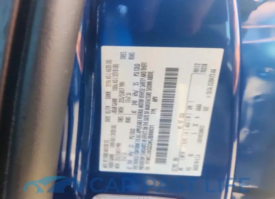 1FMCU0GD3KUB99031# 13
