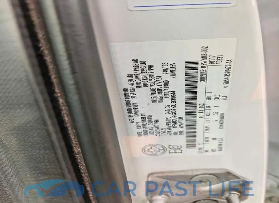 1FMCU9GD7KUB35644# 12