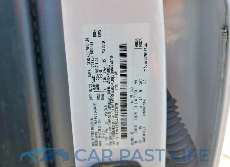 1FTFW1E53LFB37079# 12