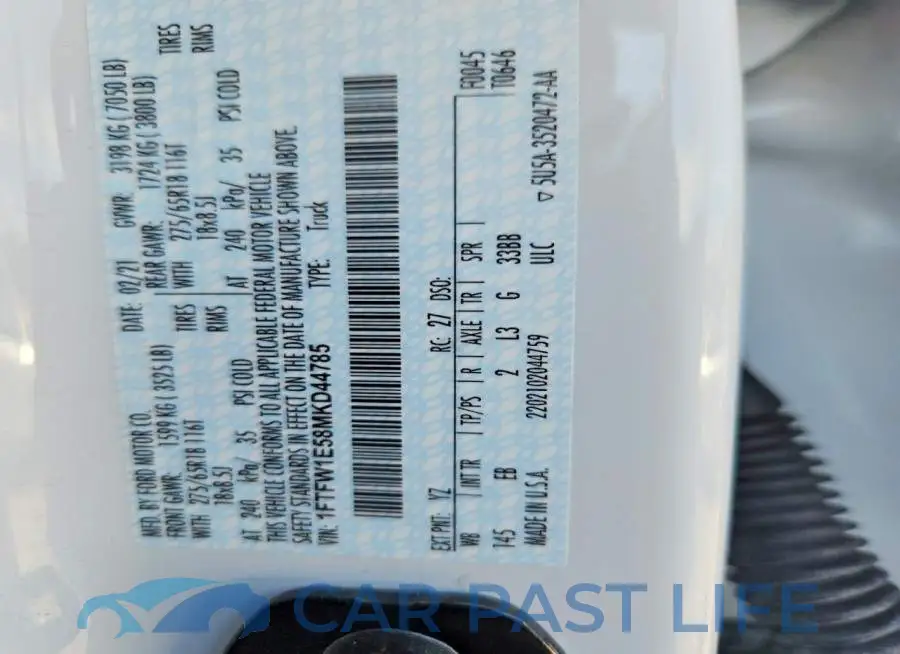 1FTFW1E58MKD44785# 13