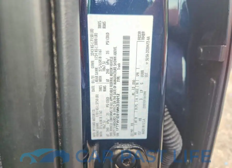 1FTFW1E81MKD30012# 12