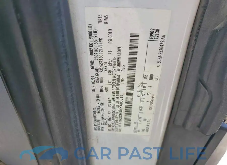 1FTYR2CM4KKA83815# 13