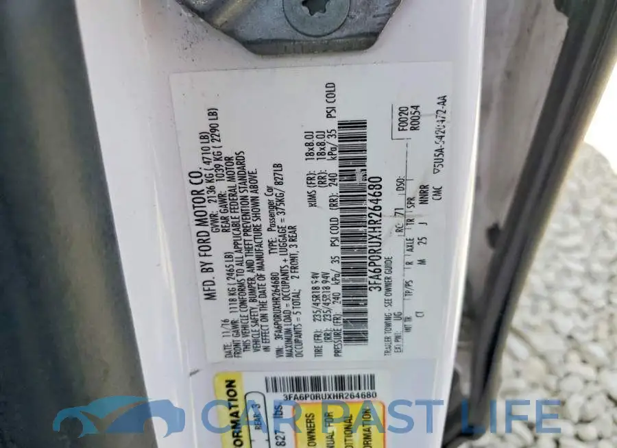 3FA6P0RUXHR264680# 12