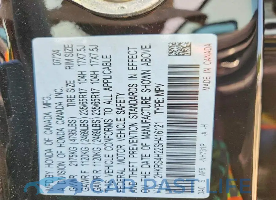 2HKRS4H22SH416121# 13
