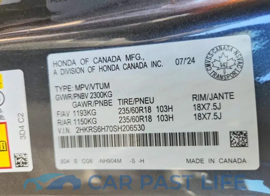 2HKRS6H70SH206530# 14