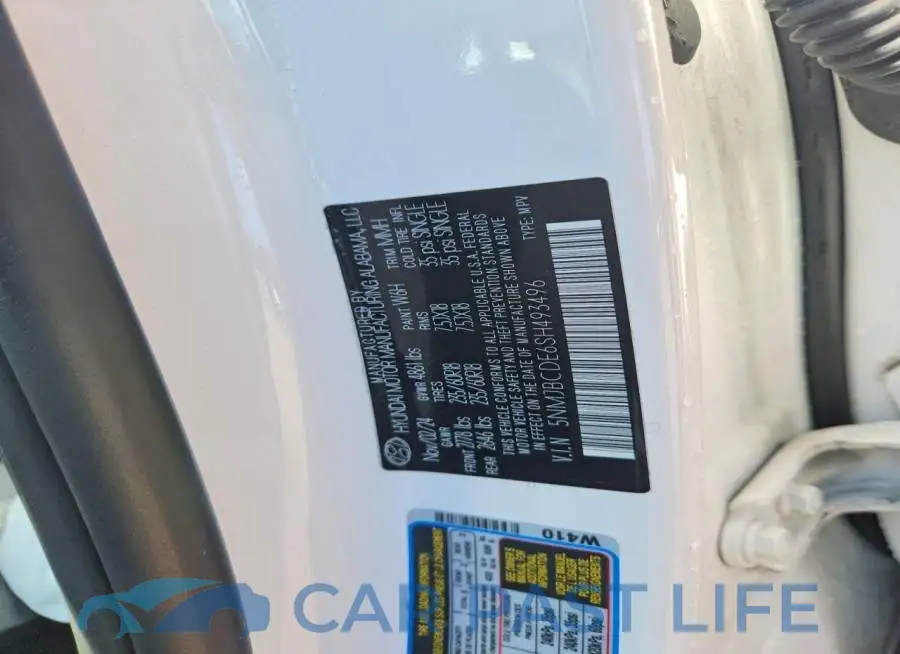 5NMJBCDE6SH493496# 12