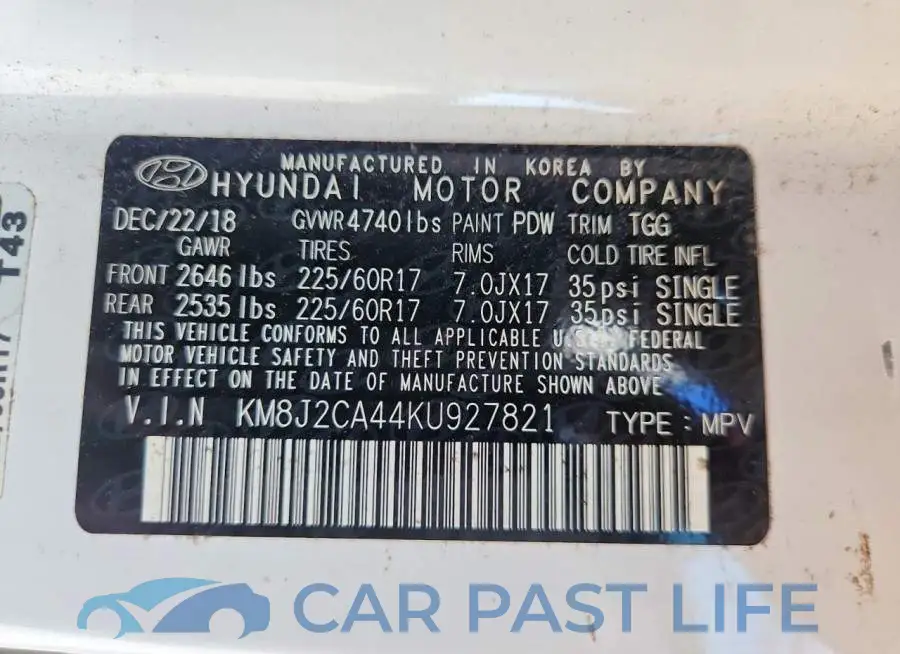 KM8J2CA44KU927821# 14