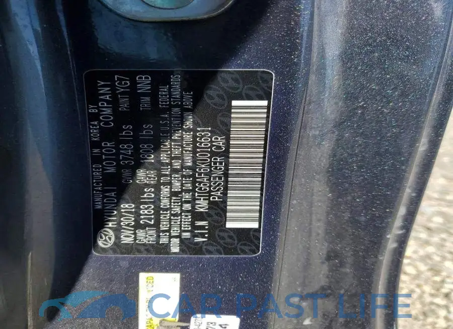 KMHTG6AF6KU016631# 12