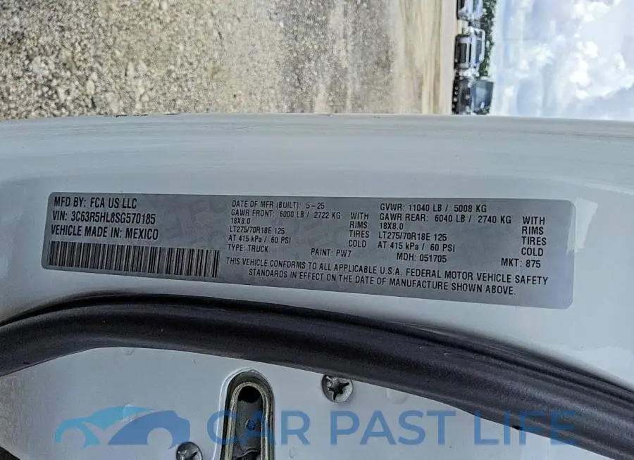 3C63R5HL8SG570185# 12