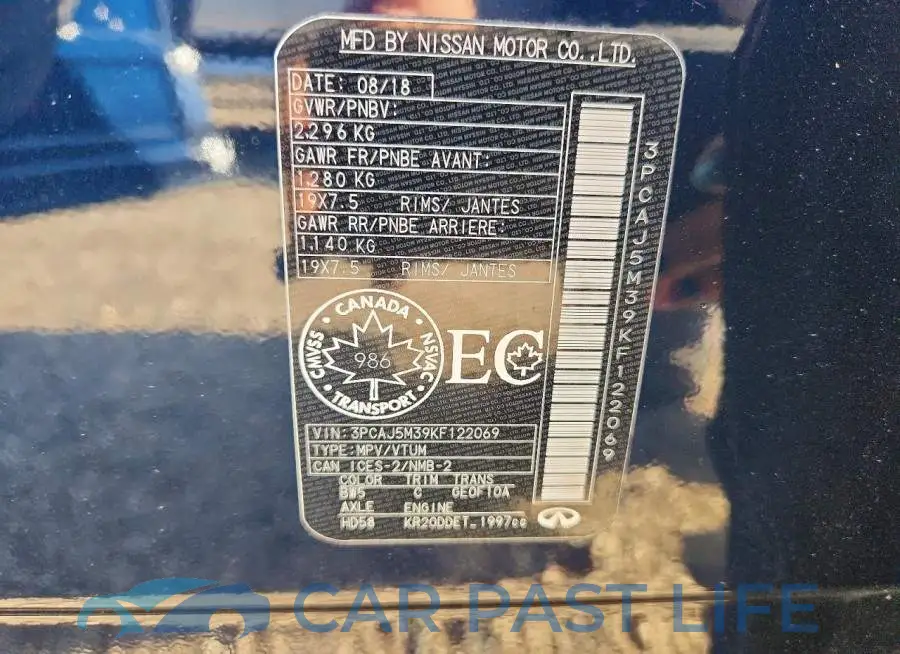 3PCAJ5M39KF122069# 12