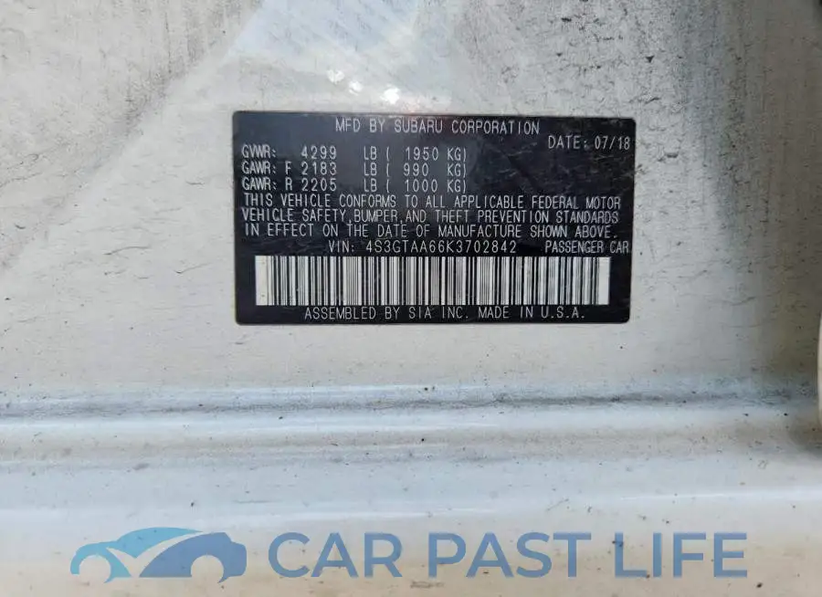 4S3GTAA66K3702842# 12