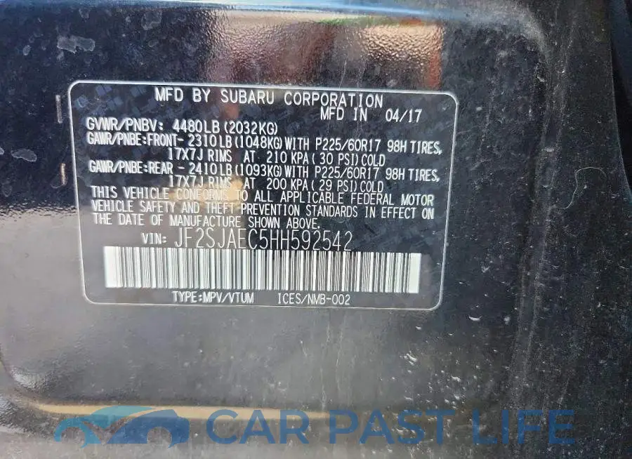 JF2SJAEC5HH592542# 13