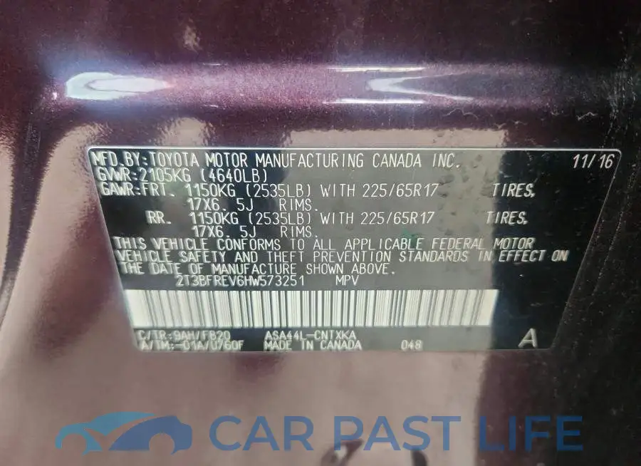 2T3BFREV6HW573251# 14