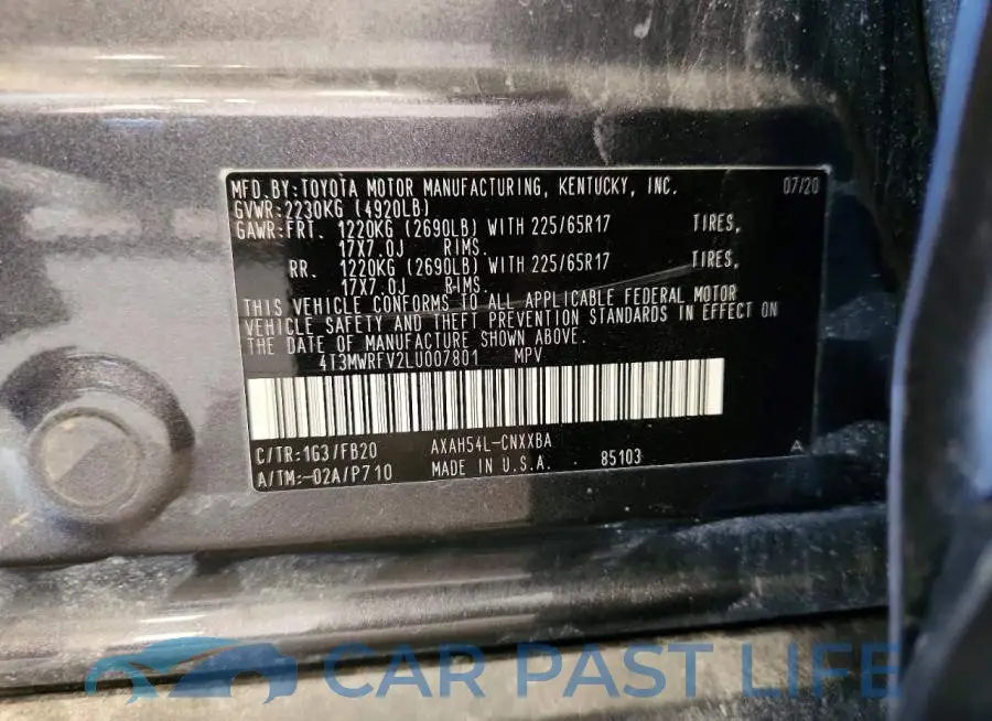 4T3MWRFV2LU007801# 14
