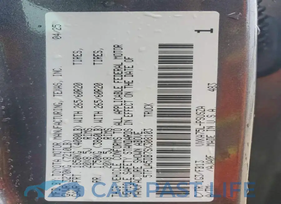5TFLA5DB7SX308103# 12