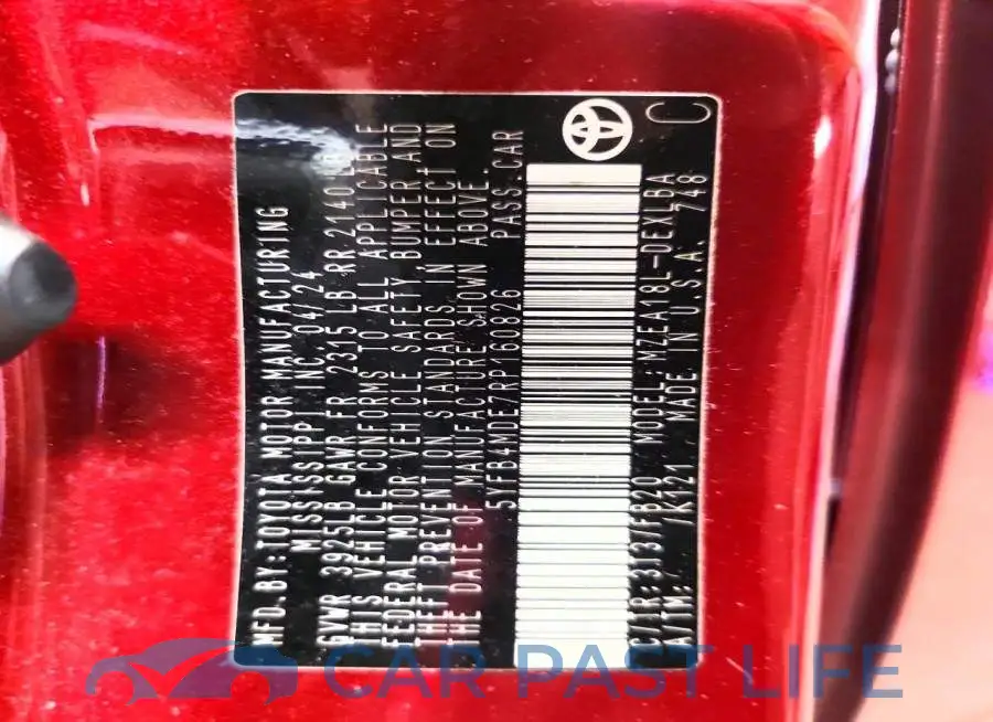 5YFB4MDE7RP160826# 13