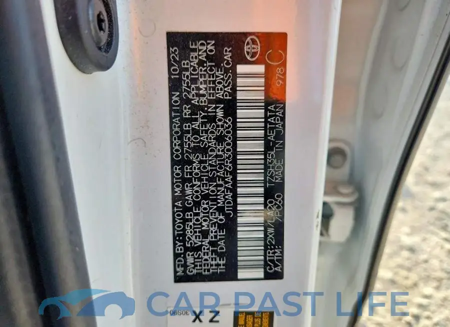 JTDAFAAF6R3006036# 12