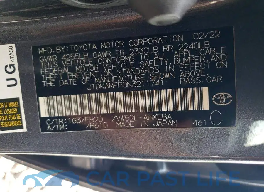 JTDKAMFP0N3211741# 12