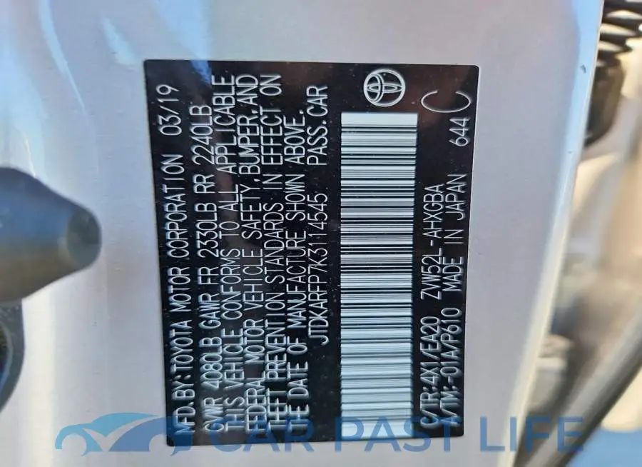 JTDKARFP7K3114545# 13