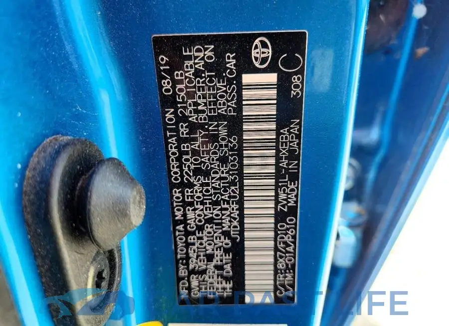 JTDKARFU2L3103136# 12
