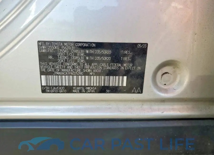 JTMABACA1PA025390# 14