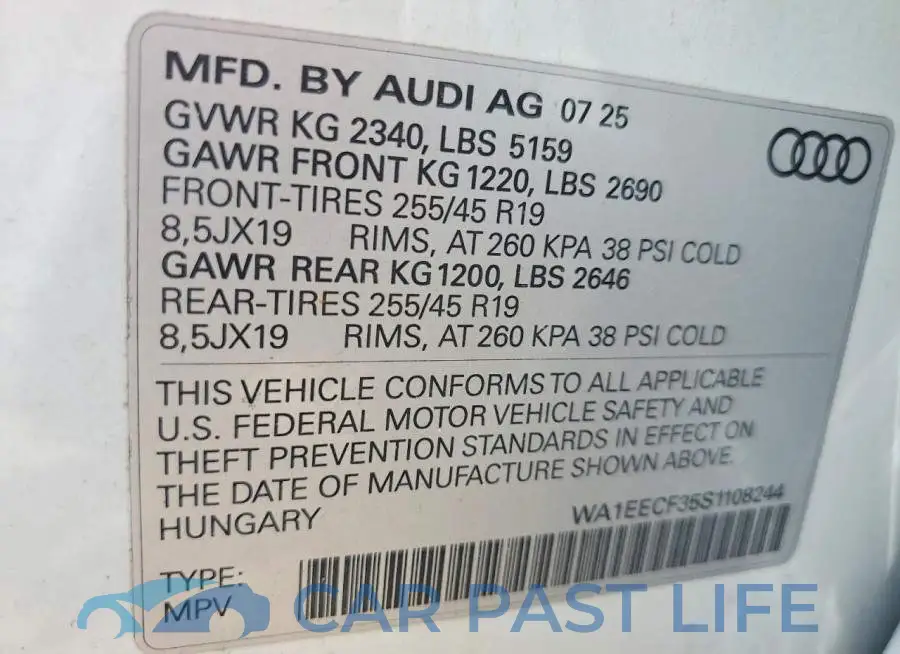 WA1EECF35S1108244# 13
