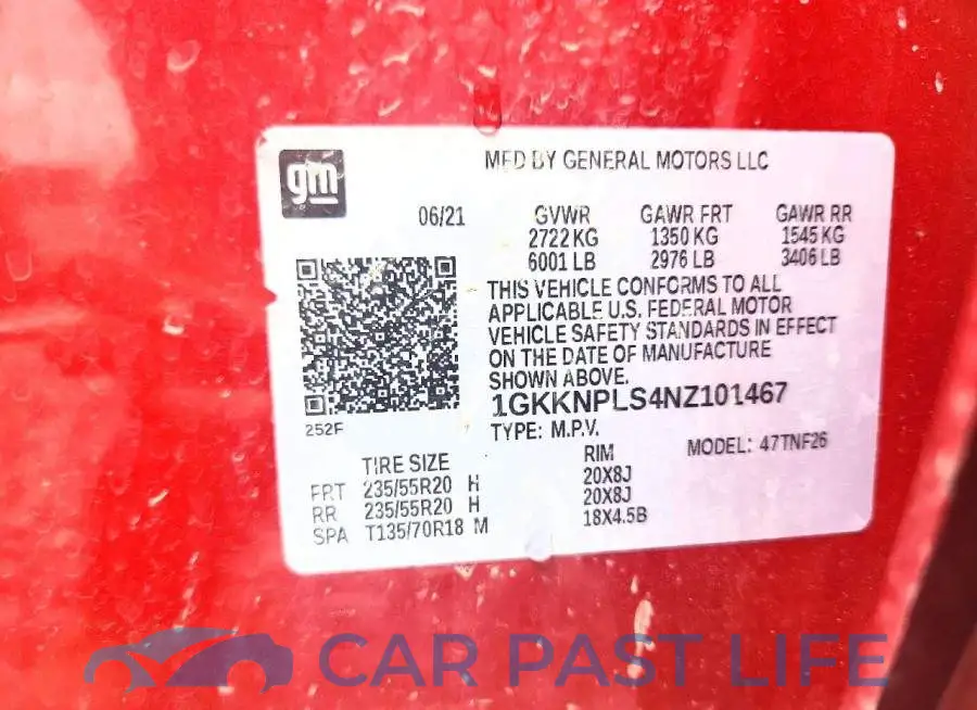 1GKKNPLS4NZ101467# 14