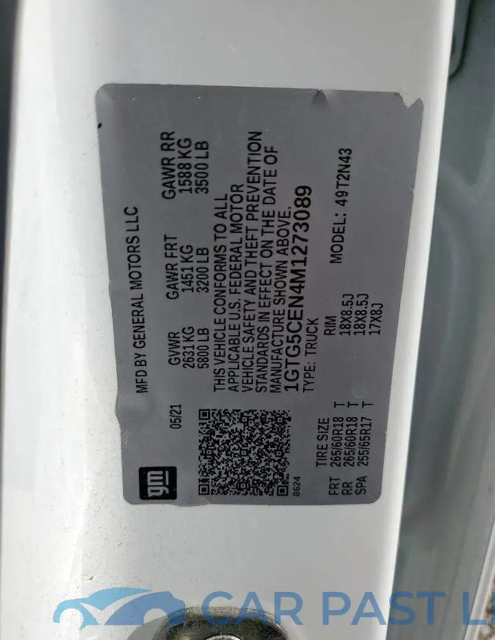 1GTG5CEN4M1273089# 13