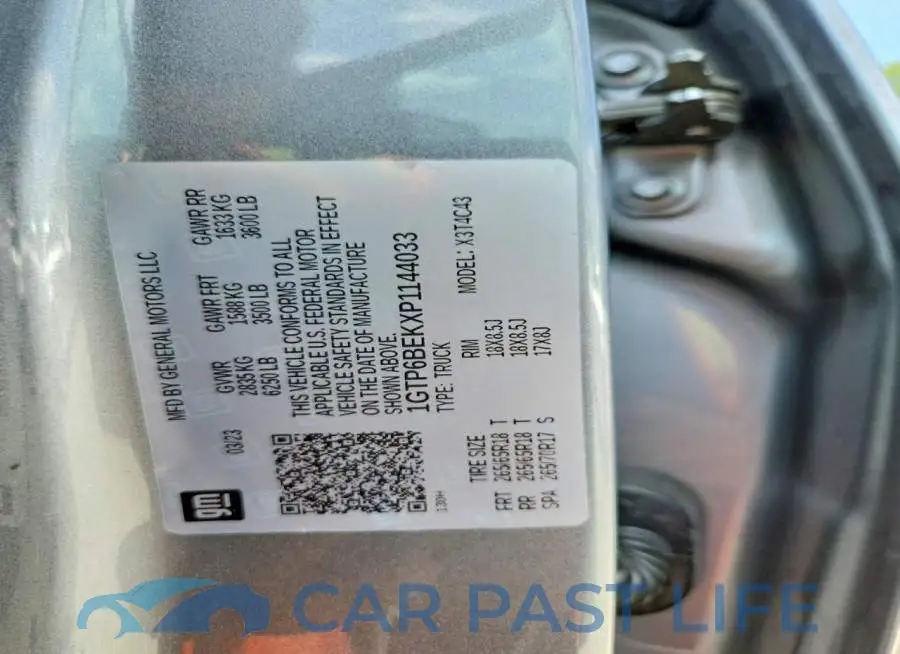1GTP6BEKXP1144033# 13