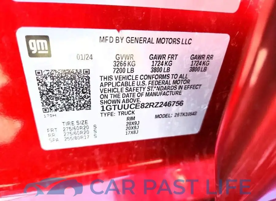 1GTUUCE82RZ246756# 12