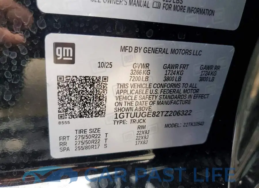 1GTUUGE82TZ206322# 12