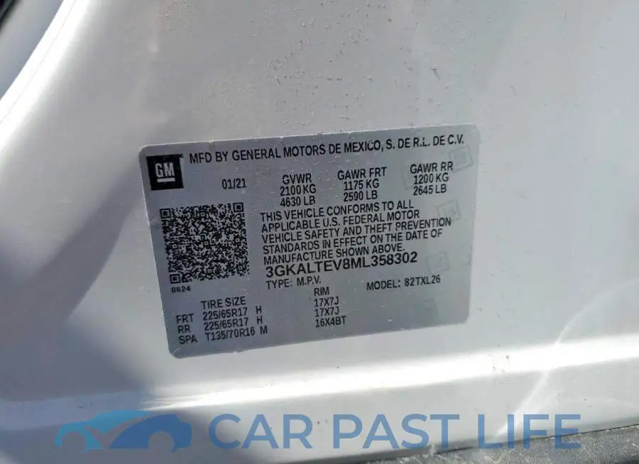 3GKALTEV8ML358302# 14