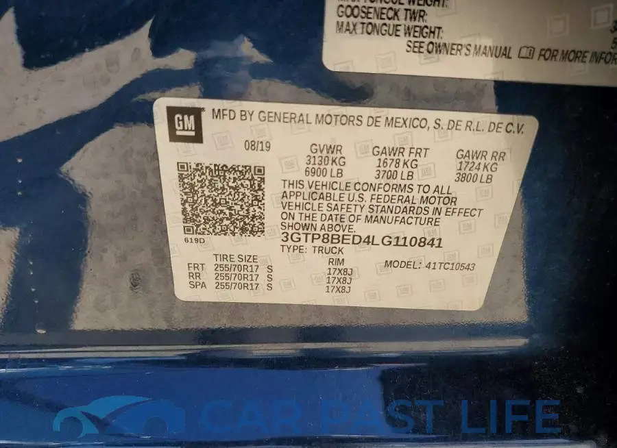3GTP8BED4LG110841# 13