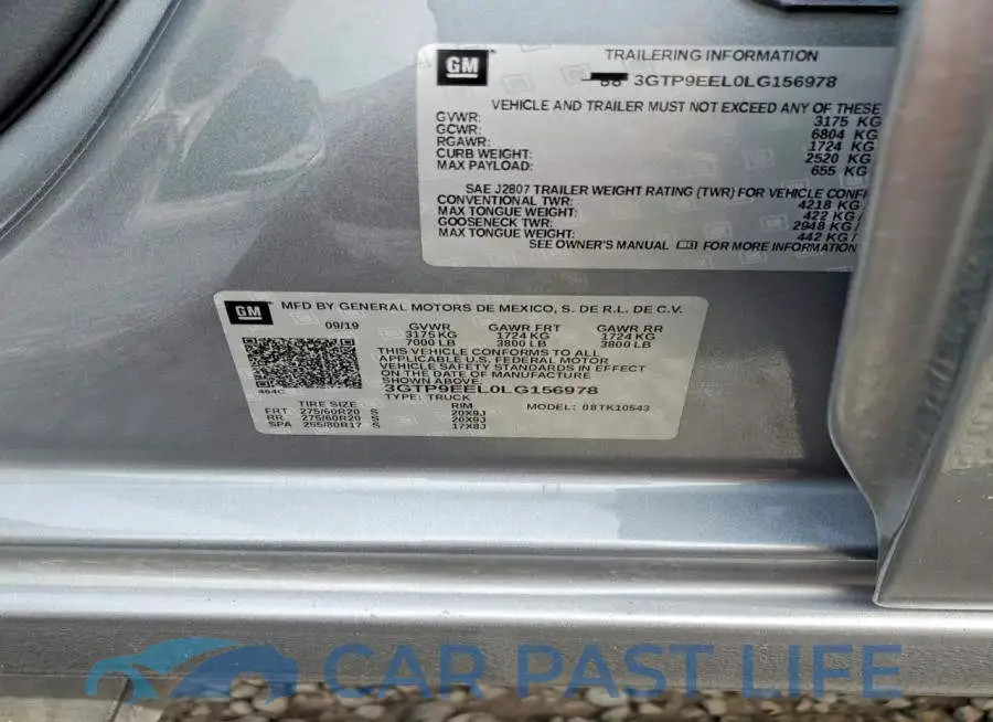 3GTP9EEL0LG156978# 12