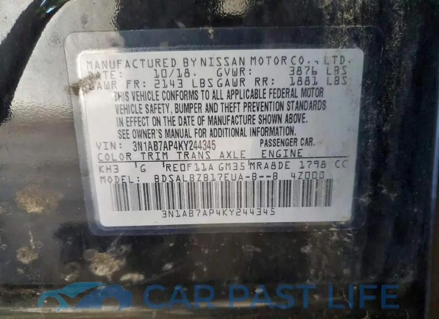 3N1AB7AP4KY244345# 12
