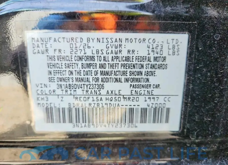 3N1AB9DV4TY237306# 13