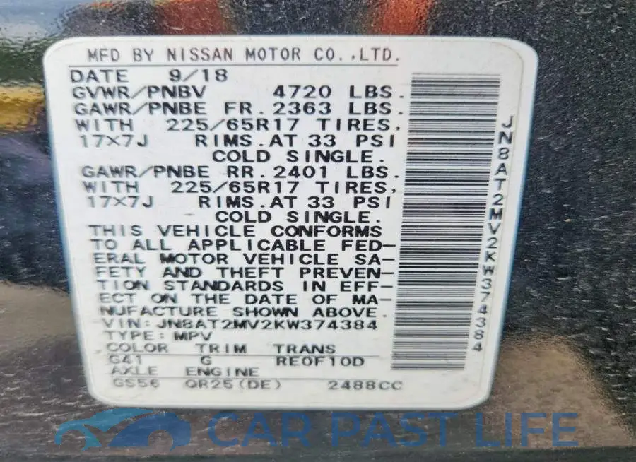 JN8AT2MV2KW374384# 13