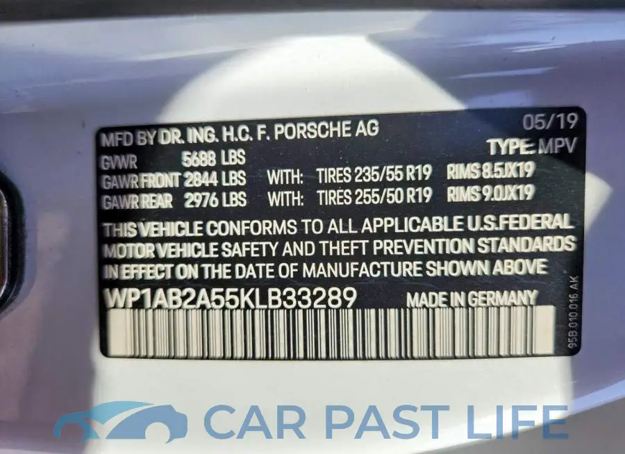 WP1AB2A55KLB33289# 14