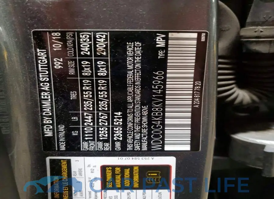 WDC0G4KB8KV145966# 13