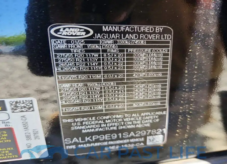 SALKP9E91SA297821# 12