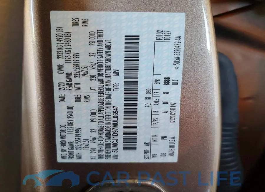 5LMCJ1D97MUL06547# 14