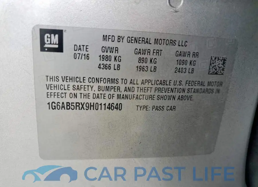 1G6AB5RX9H0114640# 12