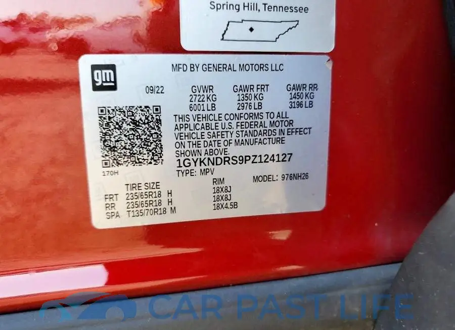 1GYKNDRS9PZ124127# 13