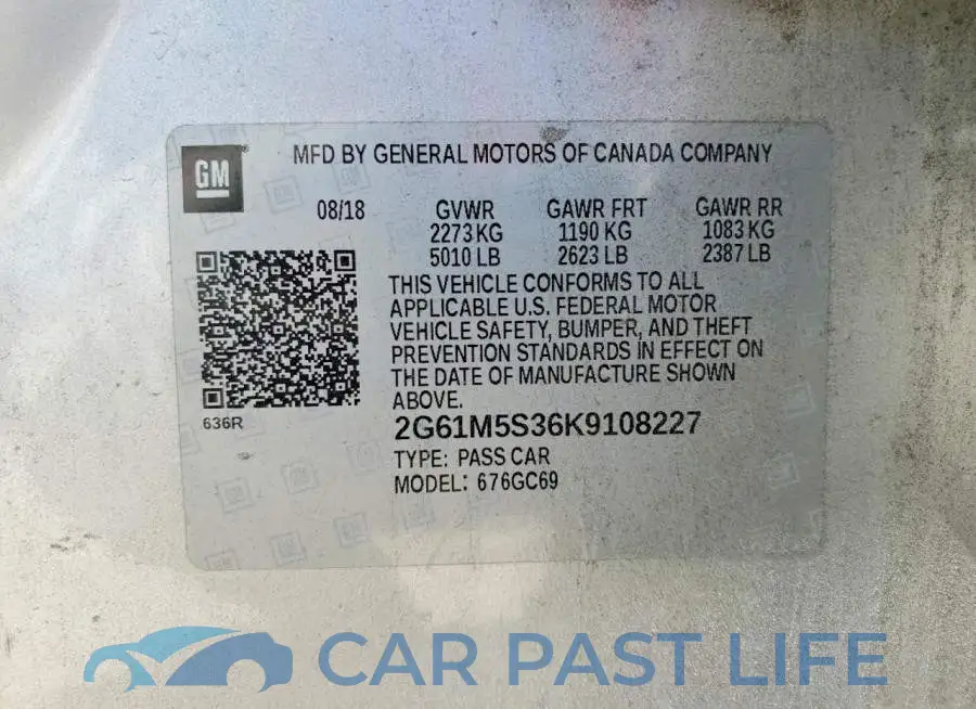 2G61M5S36K9108227# 13