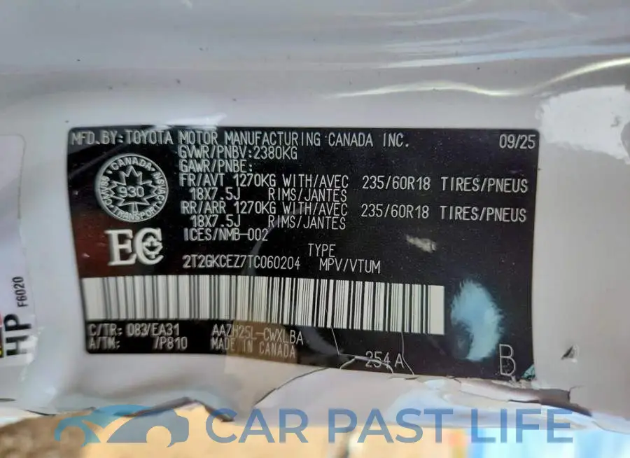 2T2GKCEZ7TC060204# 14