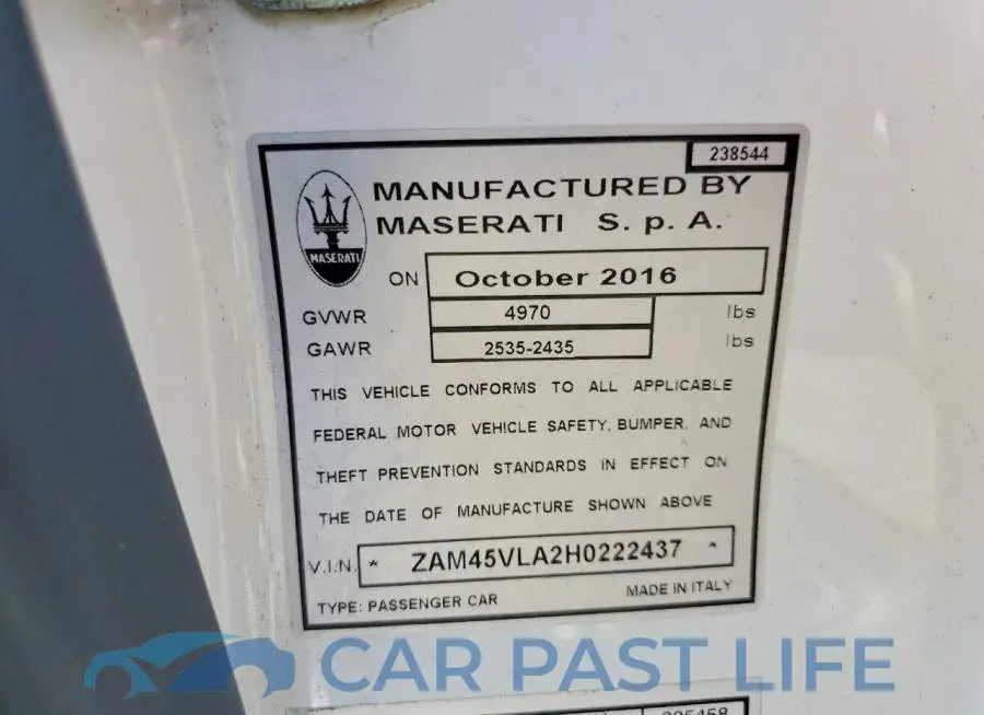 ZAM45VLA2H0222437# 12