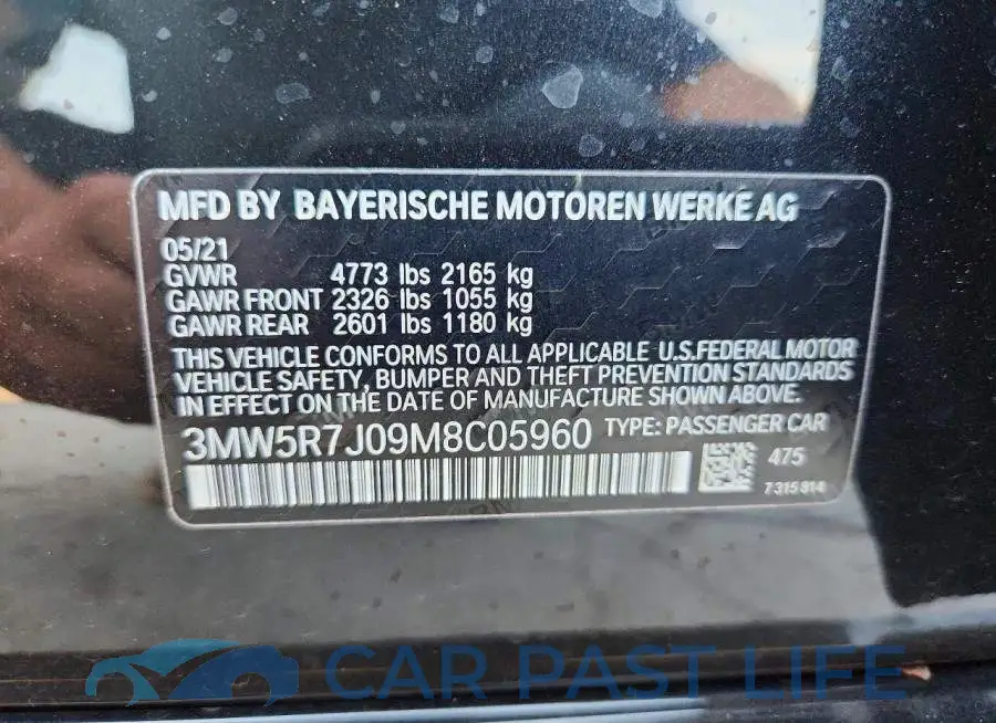 3MW5R7J09M8C05960# 12
